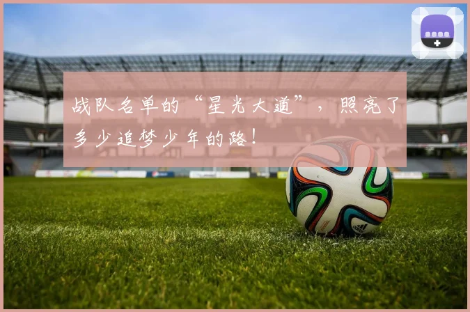 战队名单的“星光大道”,照亮了多少追梦少年的路!